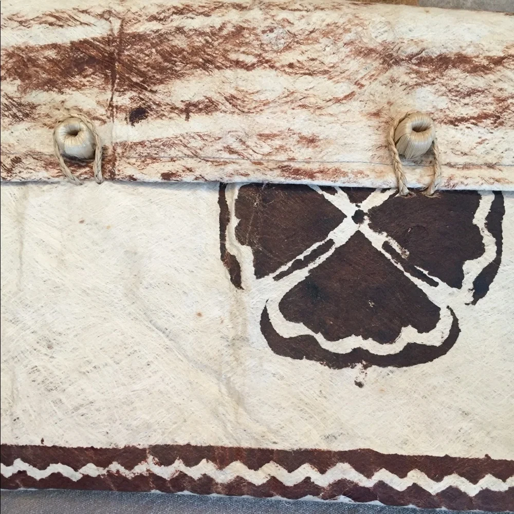 Latin American Hand made hand‎ painted Straw Slim Clutch Bag Purse Womens